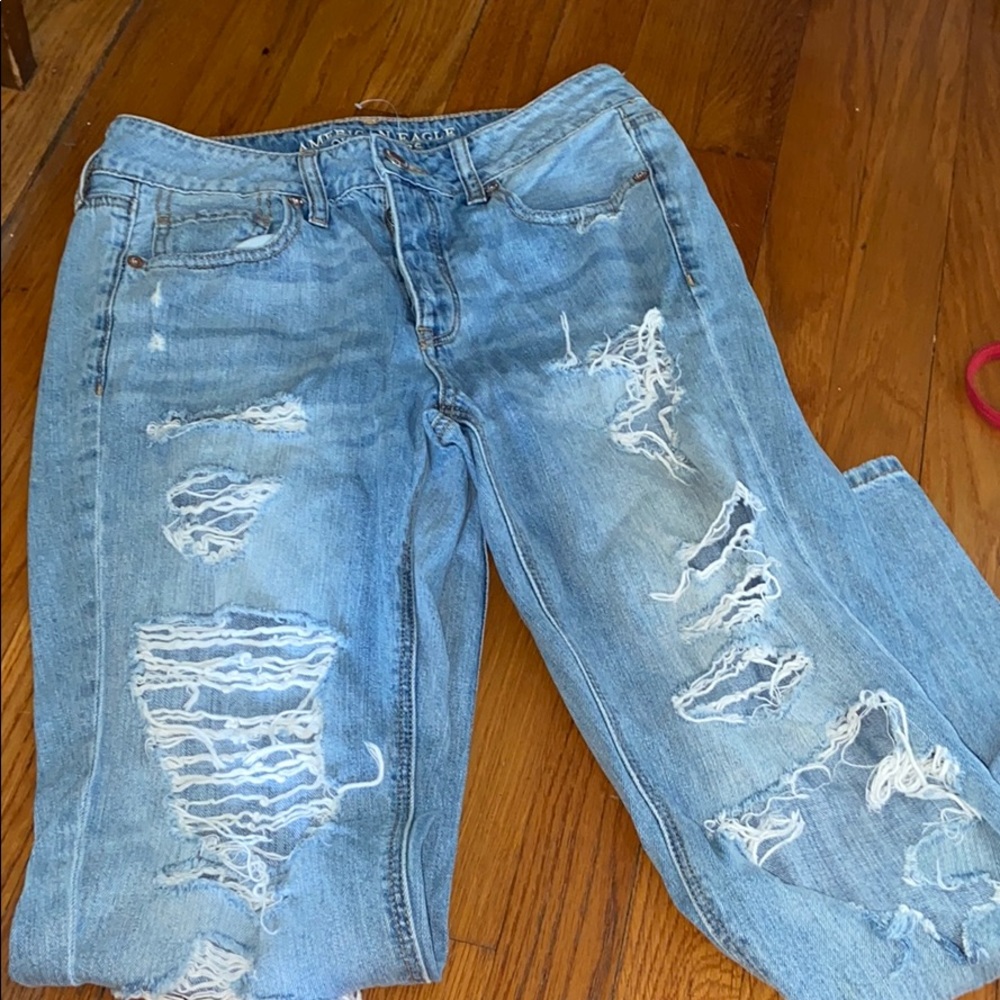 american eagle mom ripped jeans